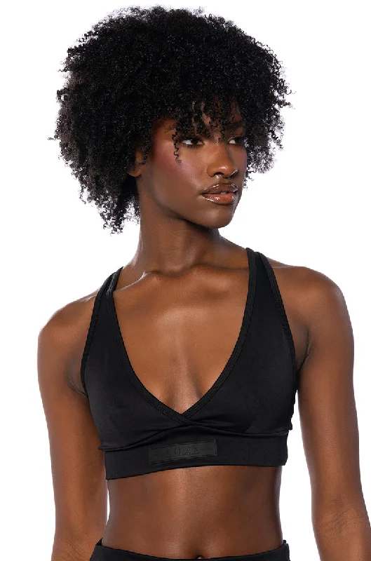 women's tops for those who seek both style and comfortITS THE PAXTON LUXE BRALETTE IN BLACK