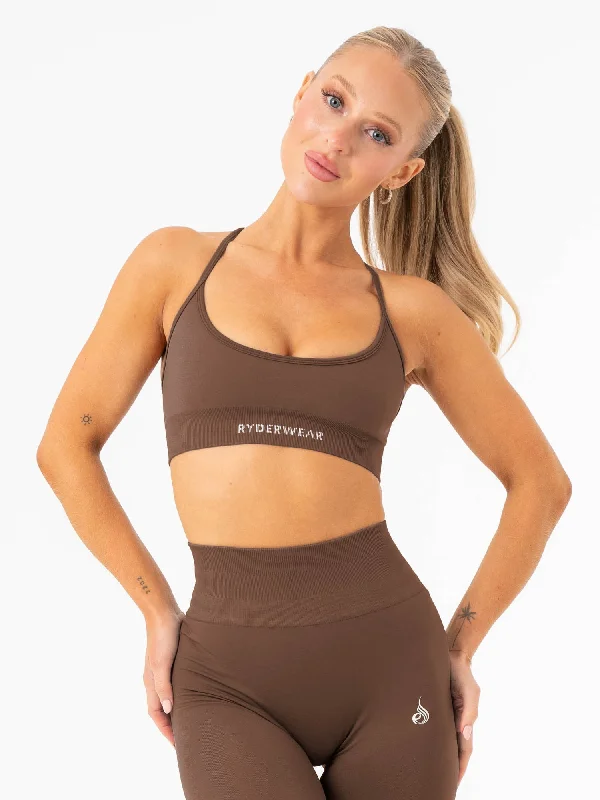 breathable women's tops for summerLift 2.0 Seamless Sports Bra - Espresso