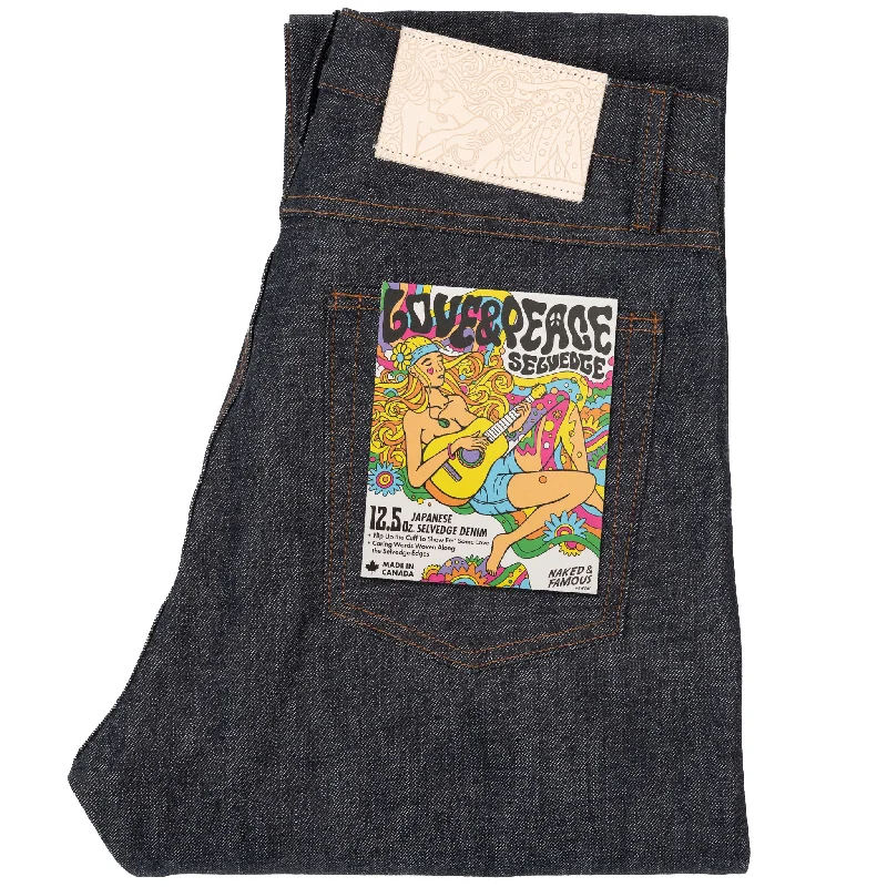 women's denim jeans with animal printsTrue Guy - Love   &   Peace   Selvedge