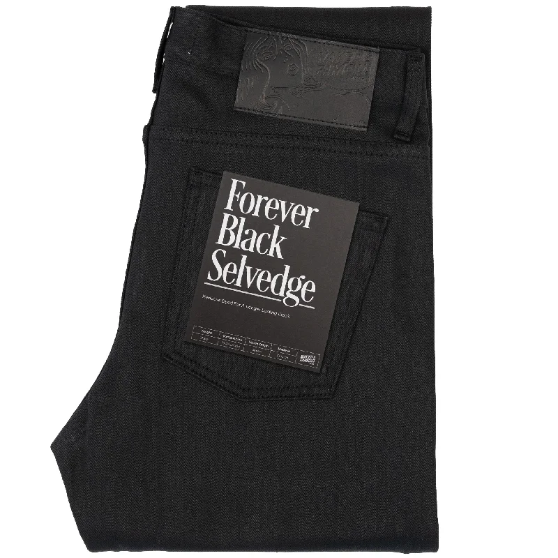 women's denim jeans for a night at the clubSuper Guy - Forever Black Selvedge