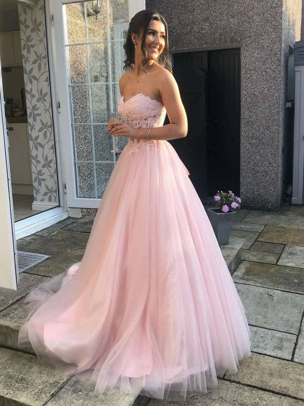 summer party dressesSweetheart Neck Open Back Pink Lace Long Prom Dresses, Pink Lace Formal Dresses, Pink Evening Dresses SP2104