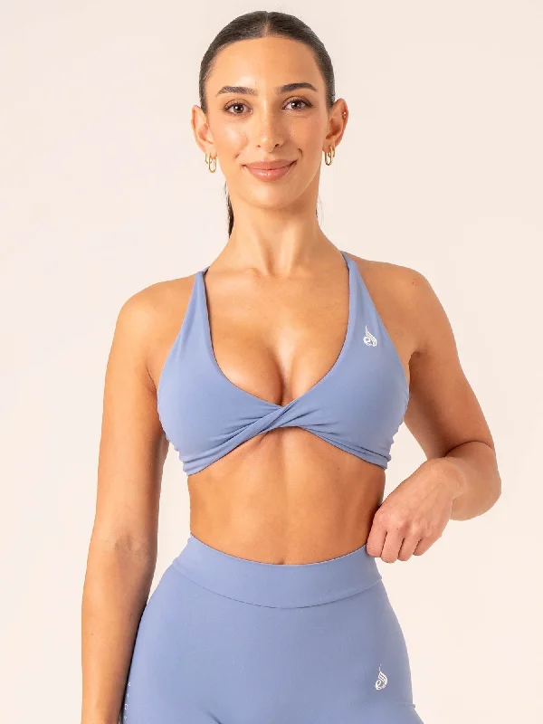 off-the-shoulder women's topsNKD Twist Sports Bra - Stonewash Blue