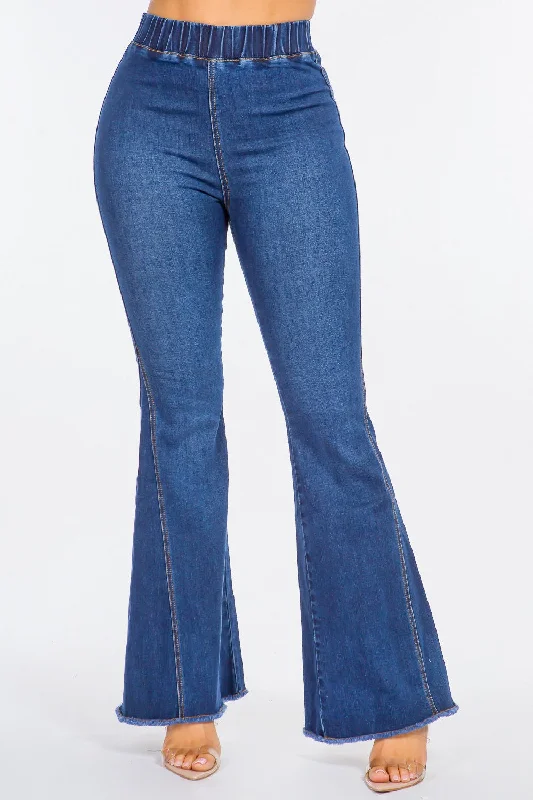 women's denim jeans for a flattering silhouetteAmerican Bazi High Waist Curvy Flare Jeans