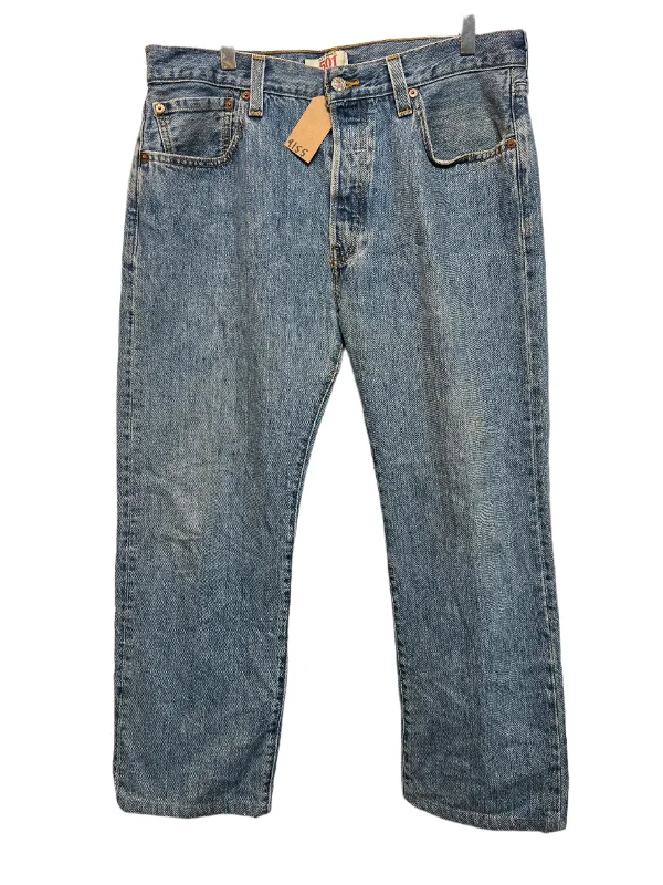 women's straight-leg denim jeansLevi's 501 Blue Jeans (36x32)