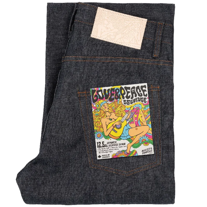 women's denim jeans for plus-size womenStrong Guy - Love   &   Peace   Selvedge