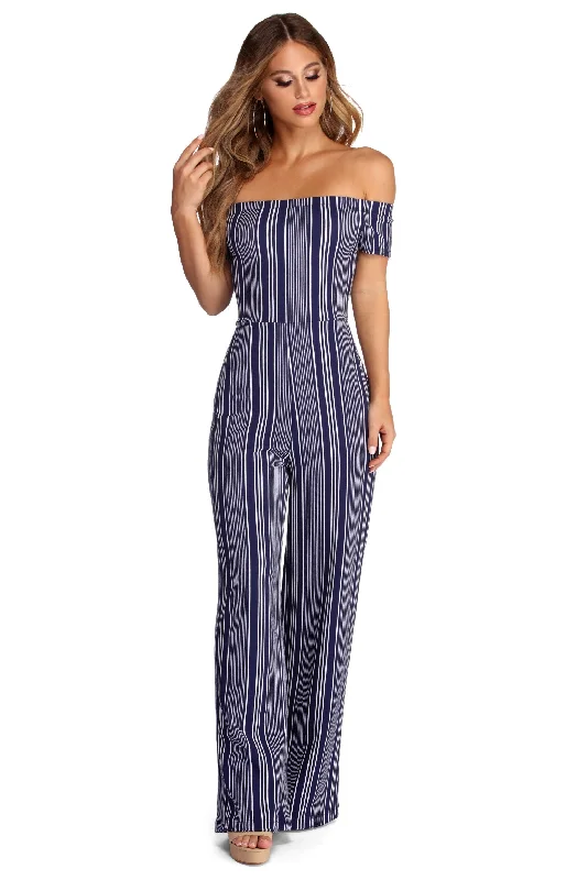 women's dressy jumpsuitsSummer In Stripes Jumpsuit