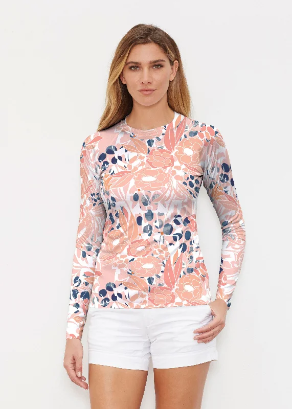 women's tops for those who refuse to compromise on styleDaydream Florals (7805) ~ Long Sleeve Rash Guard