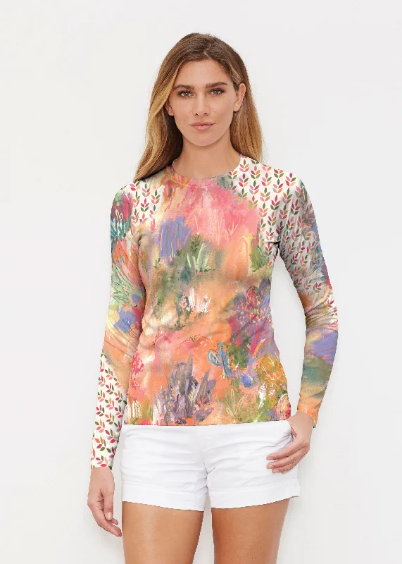 cozy women's tops for fall and winterWarm Desert Vibes (17248) ~ Long Sleeve Rash Guard