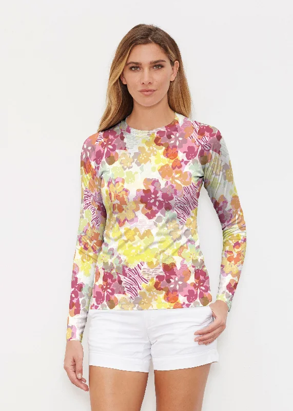 women's tops for those who want to elevate their everyday wear with chic and elegant piecesHollyhocks (8070) ~ Long Sleeve Rash Guard