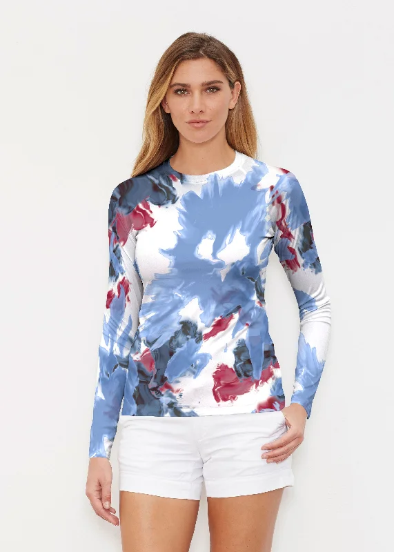 women's tops for business casual attireSplatter (25066) ~ Long Sleeve Rash Guard