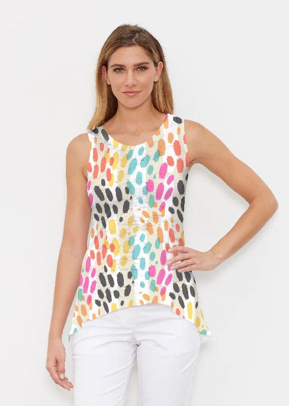 women's tops for those who love to mix and match prints and patternsSanta Fe (14267) ~ High-low Tank