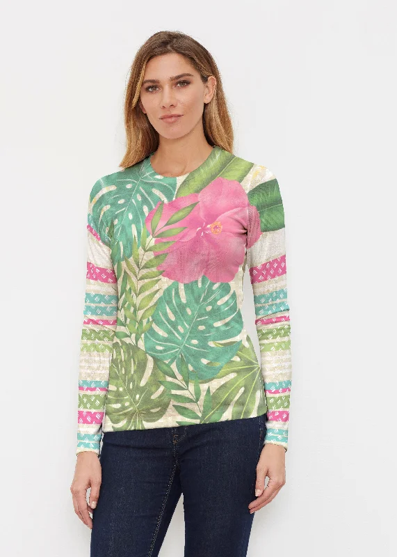 women's tops for those who want to add a touch of sophistication to their casual attireWild Begonia (13489) ~ Butterknit Long Sleeve Crew Top