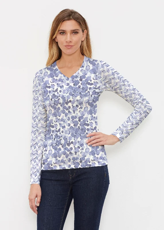 women's tops for those who love to experiment with fashionOh Stamped (7784) ~ Butterknit Long Sleeve V-Neck Top