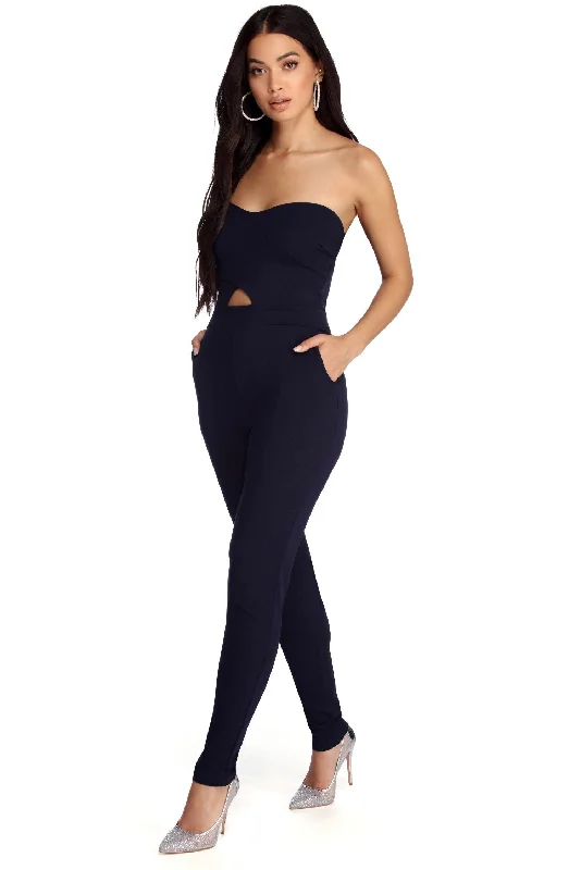 women's fitted jumpsuitsMiss Independent Sleeveless Jumpsuit