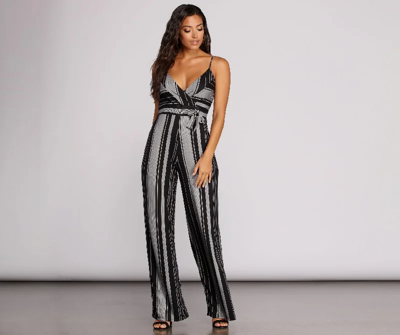 women's jumpsuits for apple-shaped bodiesRhythm And Stripes Jumpsuit