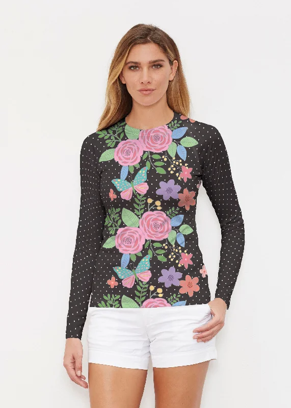 cropped women's topsRosalyn (14298) ~ Long Sleeve Rash Guard