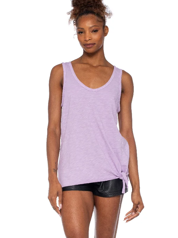 women's tops with asymmetrical designsSide Tie Tank