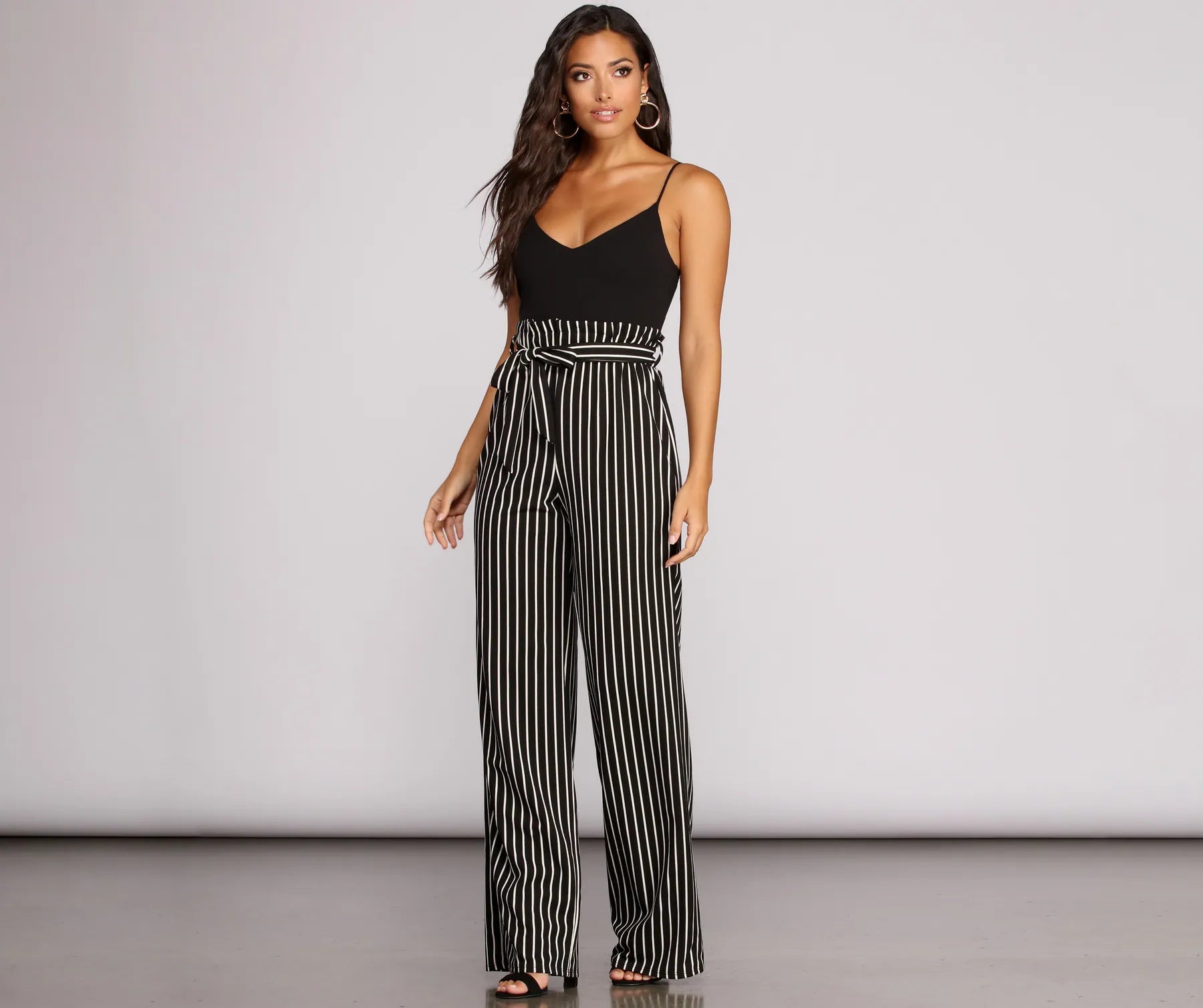 women's jumpsuits for pear-shaped bodiesBetter Together Striped Jumpsuit