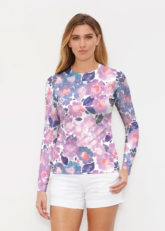 women's tops with sleeveless designsLilac (16255) ~ Long Sleeve Rash Guard