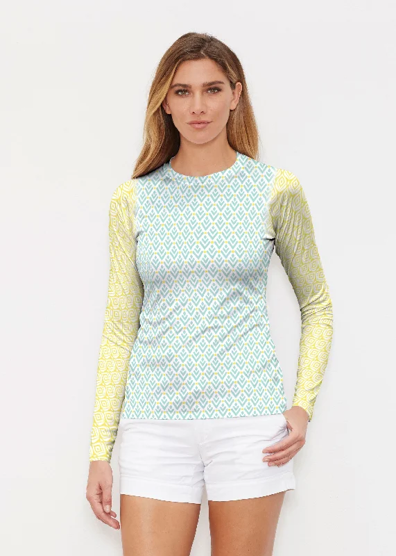 women's tops for fashion-forward individualsLemon Drop (13575) ~ Long Sleeve Rash Guard