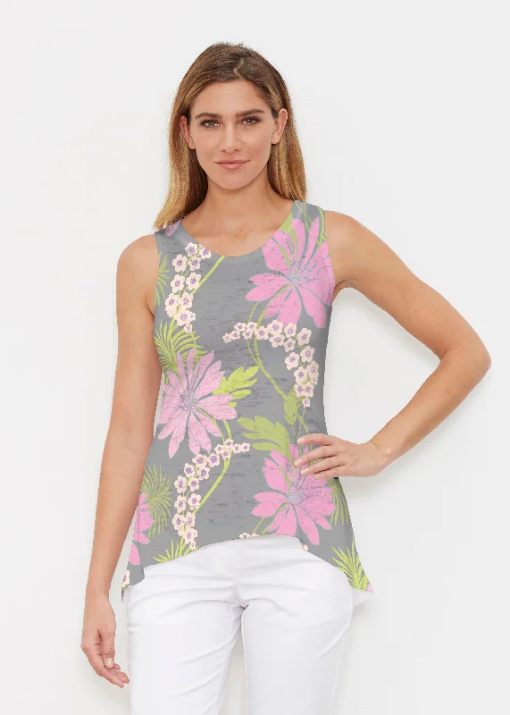 women's tops for creating capsule wardrobesLeeLee (14304) ~ High-low Tank