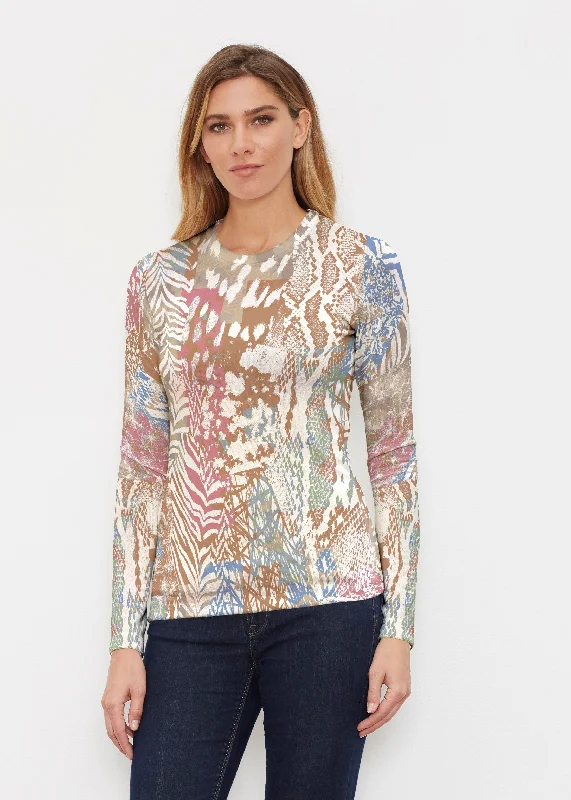 women's tops for those who want to elevate their everyday wear with chic and elegant piecesJungle Warrior (7849) ~ Butterknit Long Sleeve Crew Top