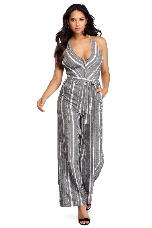 women's jumpsuits for partiesStriped For Success Jumpsuit