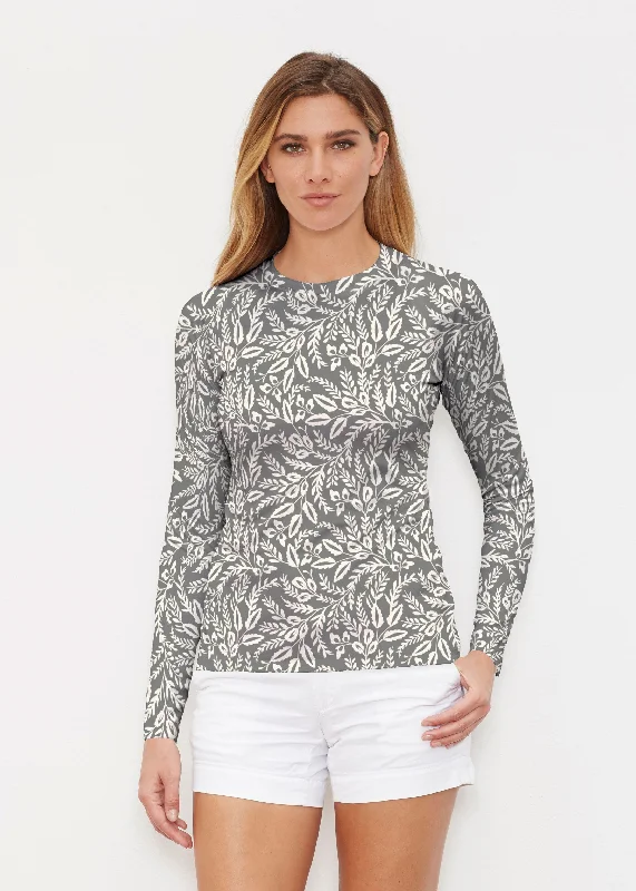 striped women's topsChevron Vine (8017) ~ Long Sleeve Rash Guard