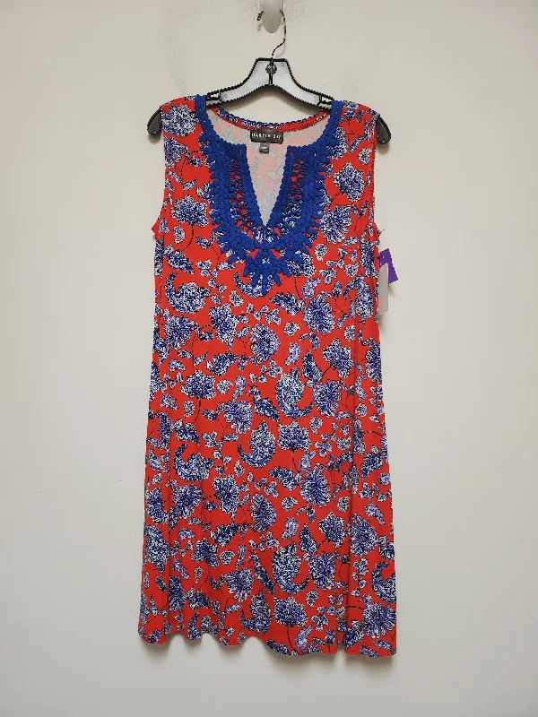 women's A-line dressesBlue & Red Dress Casual Short Harper, Size M