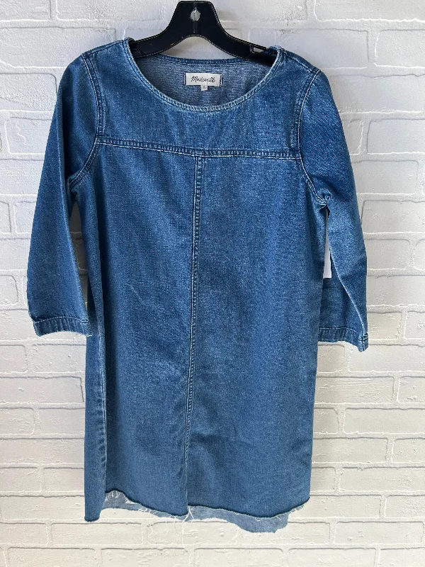 women's unique dressesDress Casual Short By Madewell In Blue Denim, Size: S