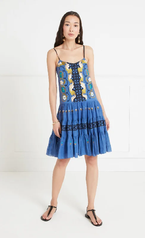 women's cocktail dressesFlorentine Strappy Dress - Dazzling Blue