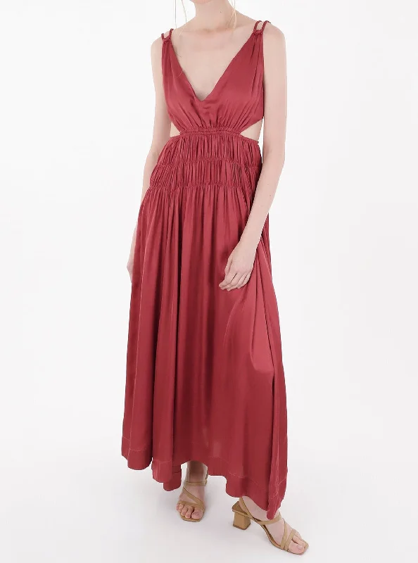 women's sleeveless dressesLollo Long Dress in Red