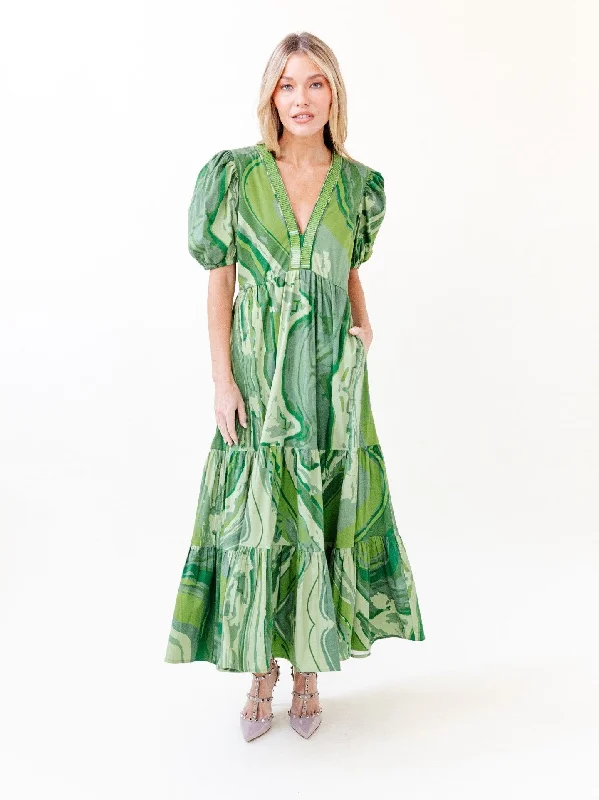 women's machine-washable dressesMargot Dress in Moss Agate