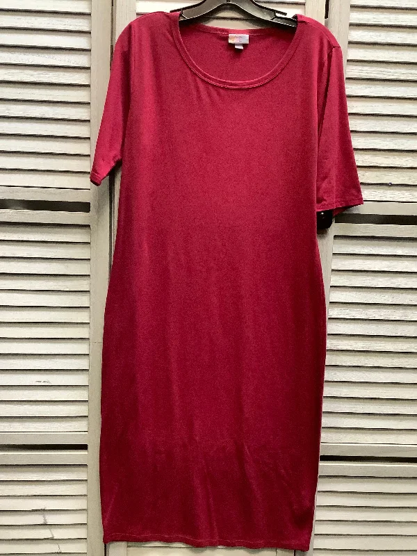 women's pear-shaped body dressesPink Dress Casual Short Lularoe, Size L