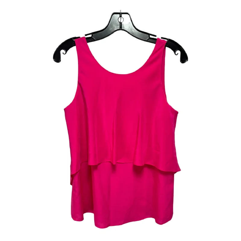 women's tops for maximalist fashion loversSilk Top Sleeveless By Trina Turk In Pink, Size: S