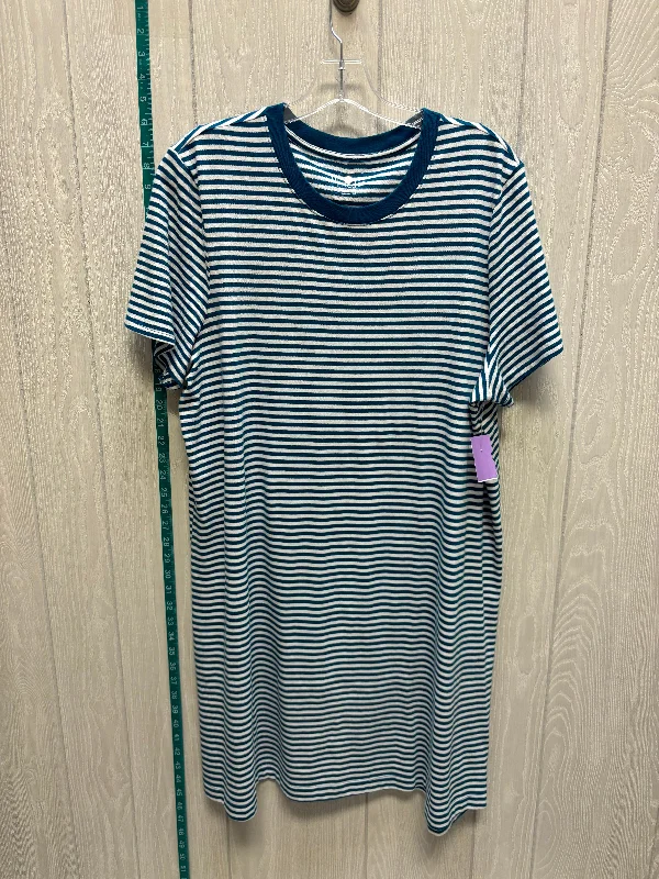 women's pastel dressesStriped Pattern Dress Casual Short Time And Tru, Size 1x