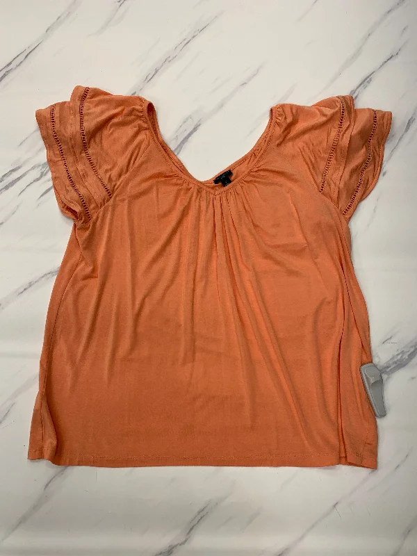 women's tops for fashion-forward individualsTop Sleeveless Basic By Ann Taylor In Orange, Size: Petite Large