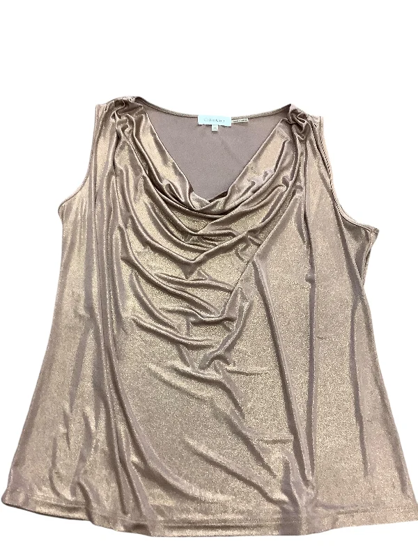 women's tops for those who want to wear pieces that are both comfortable and stylishTop Sleeveless Basic By Calvin Klein In Gold, Size: Xl