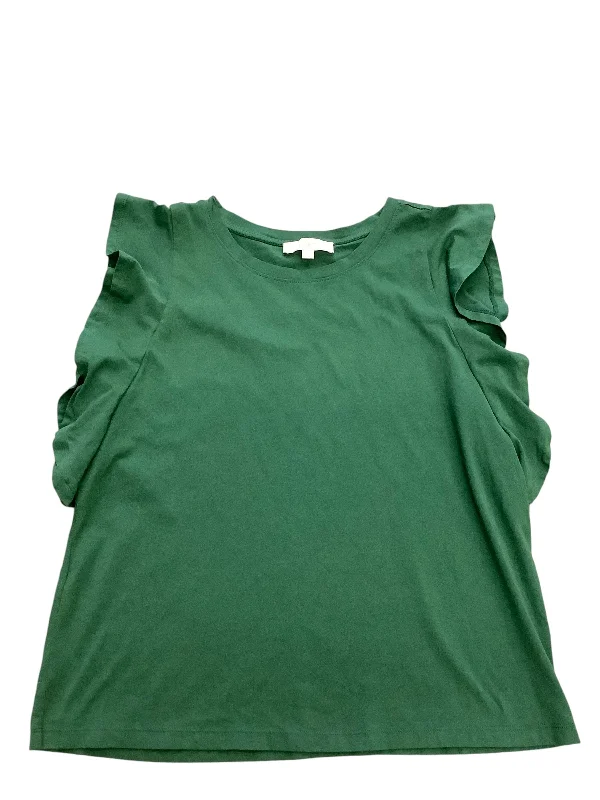 women's tops for those who want to stay cool and chic during warmer weatherTop Sleeveless Basic By Loft In Green, Size: Xl