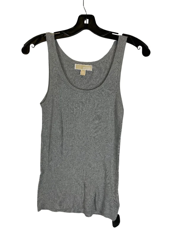 women's tops for cozy nights inTop Sleeveless Basic By Michael By Michael Kors In Grey, Size: M