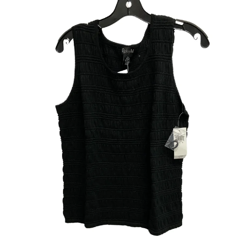 women's tops for casual FridaysTop Sleeveless Basic By Rafaella In Black, Size: Xl