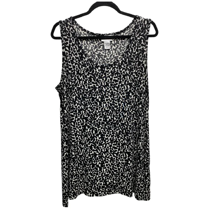 tank tops for womenTop Sleeveless By Chicos In Black & White, Size: Xl