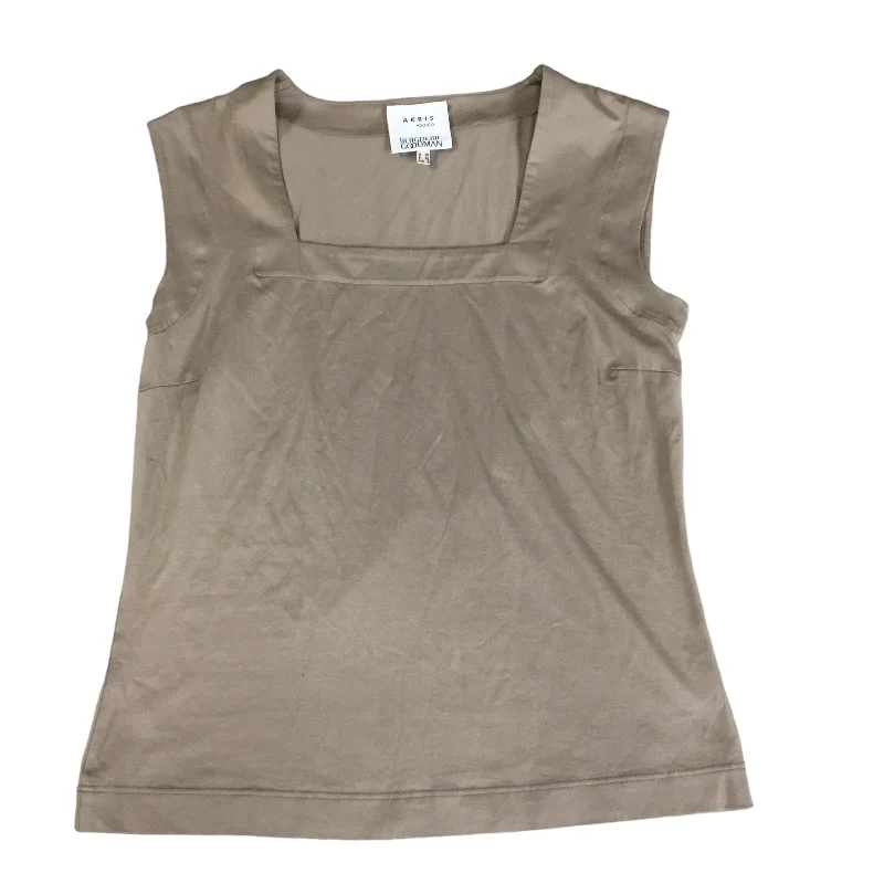 women's tops for gala dinnersTop Sleeveless By Cma In Tan, Size: 8