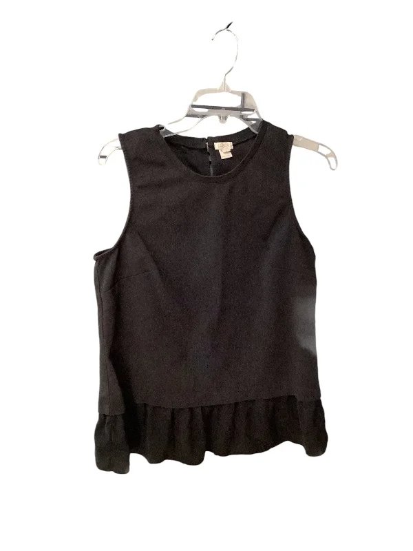 women's tops with cold-shoulder cutsTop Sleeveless By J. Crew In Black, Size: M