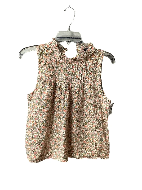 trendy women's topsTop Sleeveless By J. Crew In Floral Print, Size: S