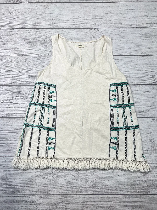 women's tops with flutter sleevesTop Sleeveless By Madewell In White, Size: M