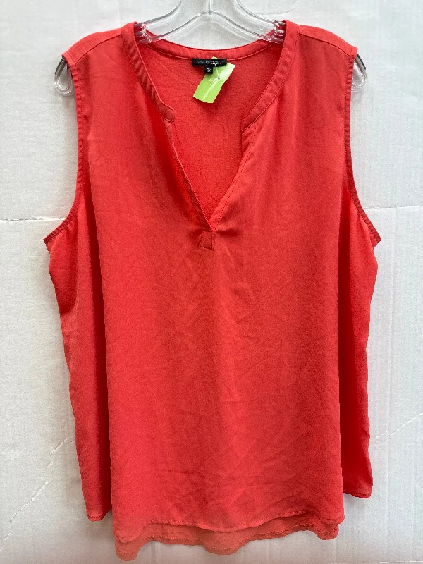 women's tops with spaghetti straps and deep V-necksTop Sleeveless By Papermoon  Size: 2x