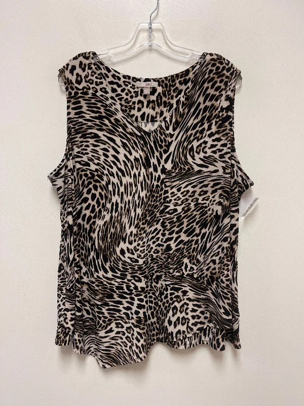 women's tops for those who love to mix and match prints and patternsTop Sleeveless By Roz And Ali  Size: 3x