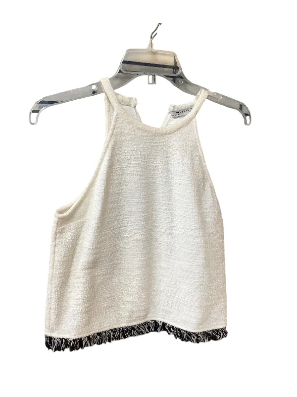 women's tops with floral printsTop Sleeveless By Zara In White, Size: S