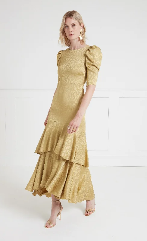 women's cocktail dressesWillow Dress - Flax Gold